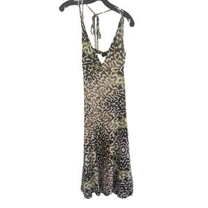 Roberto Cavalli Animal Print Halter Dress